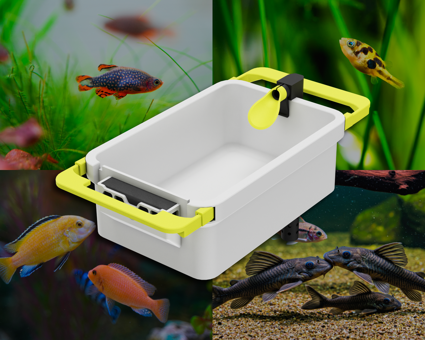 Air-Powered Fry Incubation Tray - Hang-On Aquarium System for Egg Incubation, Hatching & Fry Grow-Out
