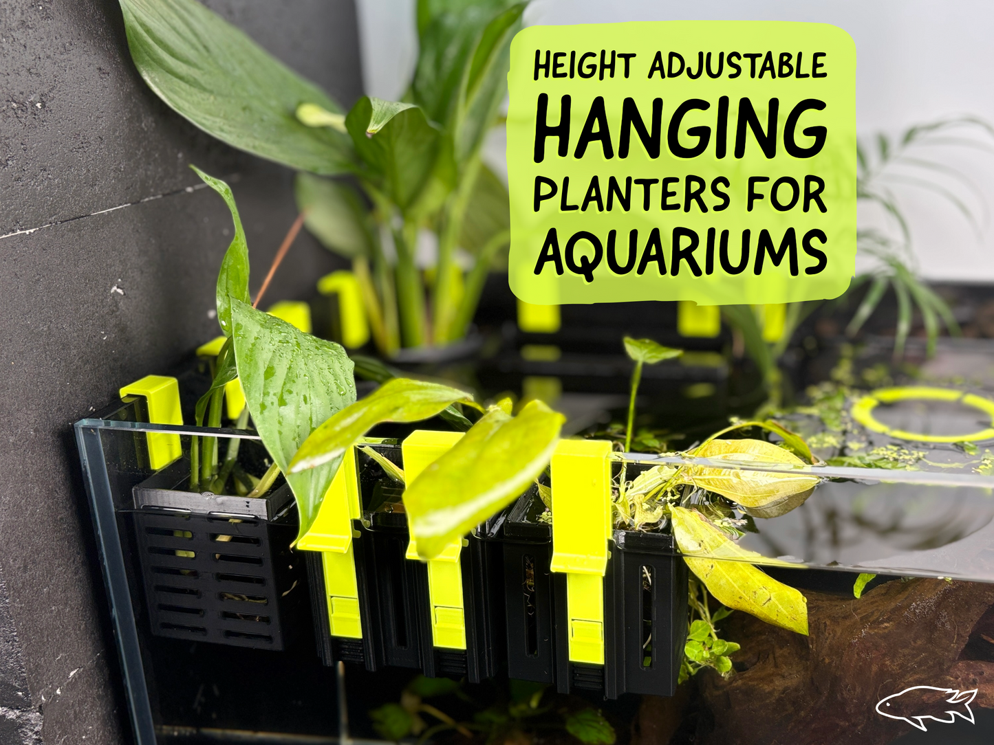 Height adjustable Hanging Planters for Aquariums